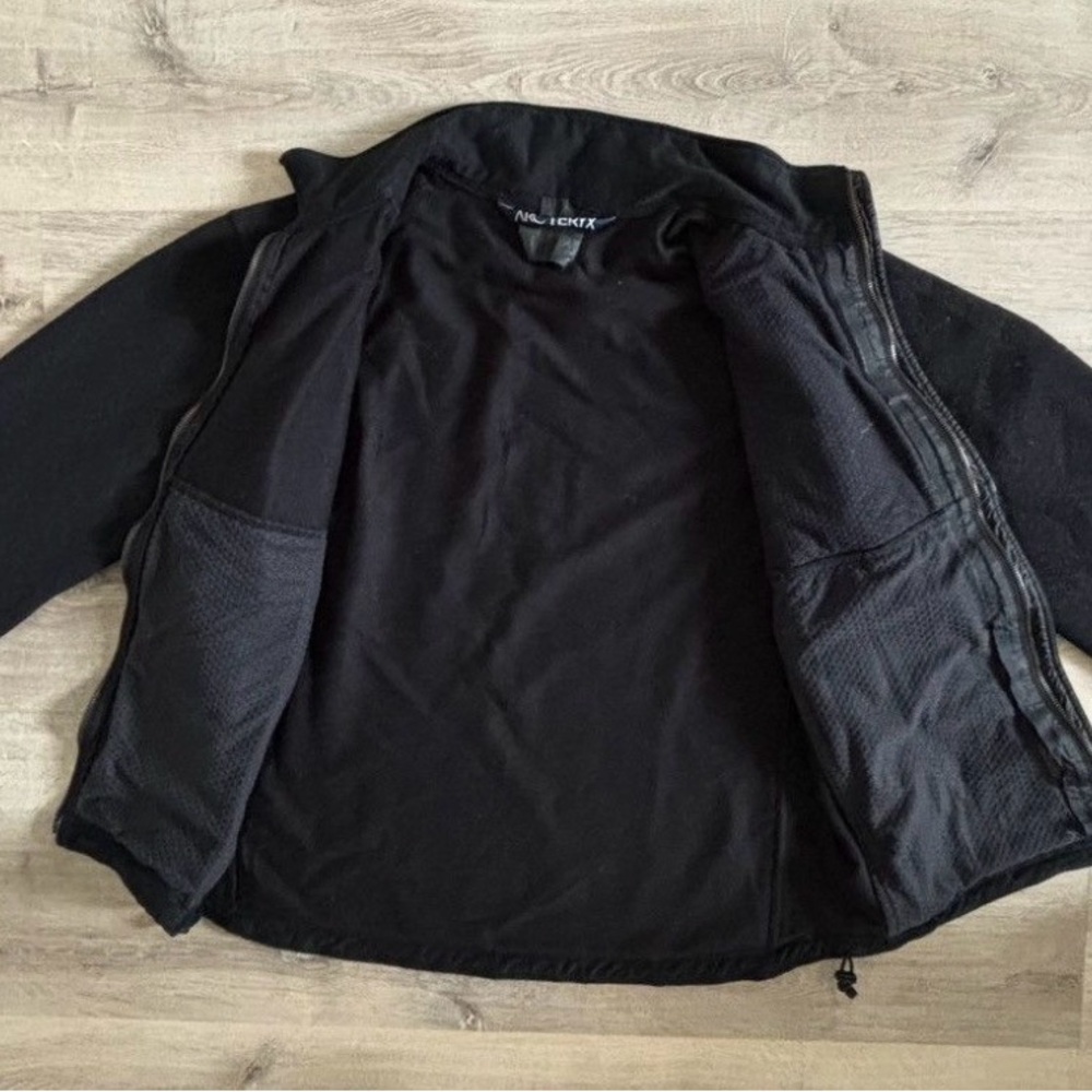 Archive Arc'teryx Diplomat Jacket Made in Canada Wool Fleece Black M - Picture 3 of 10